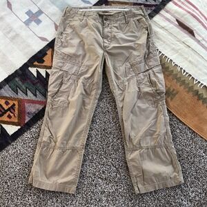 Vintage Polo Ralph Lauren & Co Cargo Pants 34x26 Tan Lightweight Paratrooper Y2K